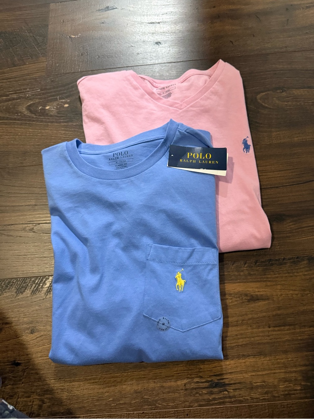 Polo by Ralph Lauren Boys Short-Sleeve Pocket Tee in Blue & Pink